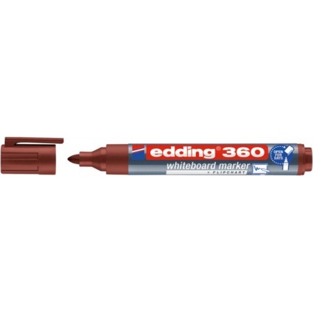 Marker do tablic e-360 EDDING, 1,5-3 mm, brązowy - 10 szt