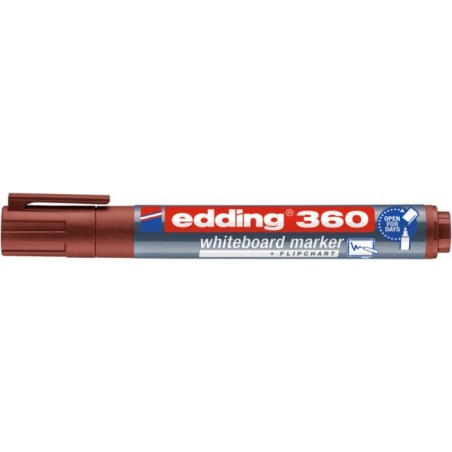 Marker do tablic e-360 edding, 1,5-3 mm, brązowy - 10 szt