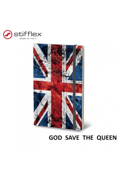 Notatnik stifflex, 13x21cm, 192 strony, god save the queen