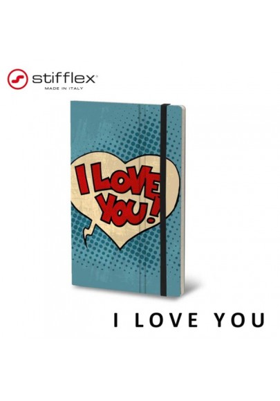 Notatnik stifflex, 13x21cm, 192 strony, i love you