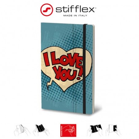 Notatnik stifflex, 13x21cm, 192 strony, i love you