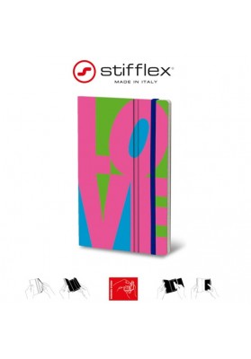 Notatnik stifflex, 13x21cm, 192 strony, fluo love - fuchsia