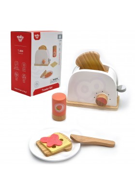Tooky toy drewniany toster zestaw dla dzieci 9 el.