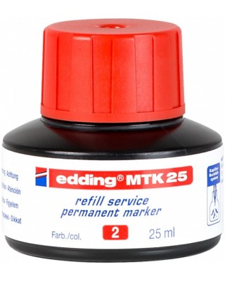 Tusz do uzupełniania markerów permanentnych e-MTK 25 EDDING, czerwony - 10 szt