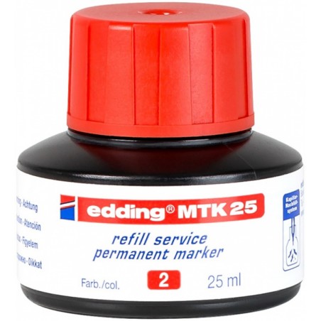 Tusz do uzupełniania markerów permanentnych e-MTK 25 EDDING, czerwony - 10 szt