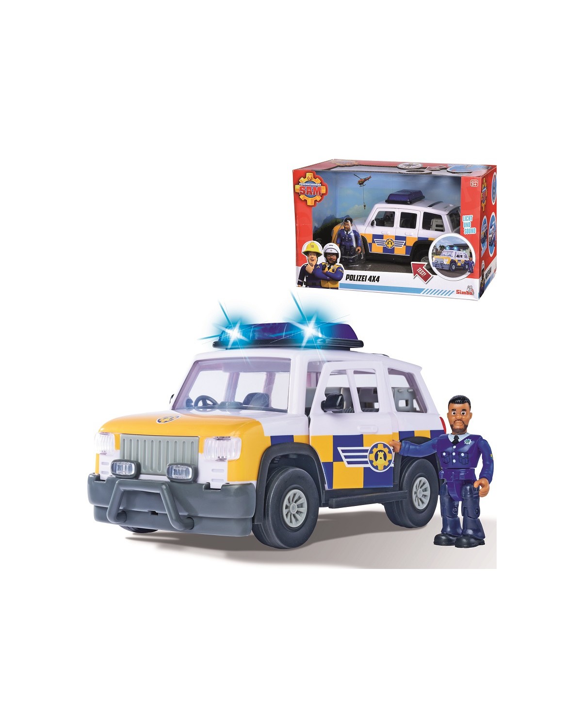 Simba strażak sam jeep policyjny figurka malcolma