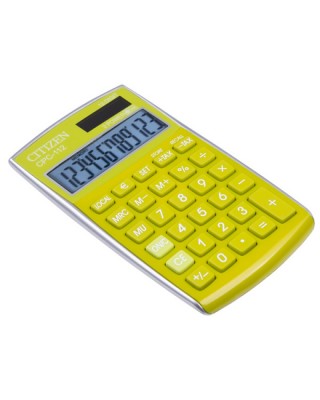 Kalkulator biurowy citizen cpc-112 grwb, 12-cyfrowy, 120x72mm, zielony