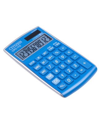 Kalkulator biurowy citizen cpc-112 lbwb, 12-cyfrowy, 120x72mm, j.niebieski