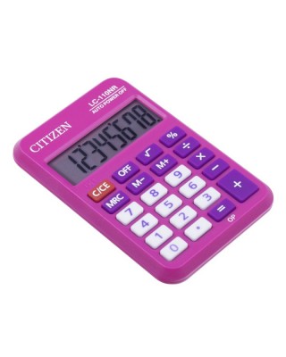 Kalkulator kieszonkowy citizen lc110nr-pk, 8-cyfrowy, 88x58mm, różowy