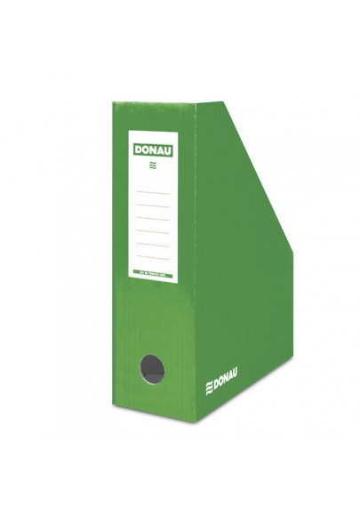 Pojemnik na dokumenty donau, karton, ścięty, a4/100mm, lakierowany, zielony