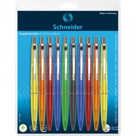Długopis automatyczny SCHNEIDER K20 ICY, M, 10 szt. blister, mix kolorów
