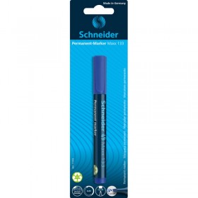 Marker permanentny SCHNEIDER Maxx 133, ścięty, 1-4mm, blister, niebieski