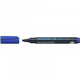 Marker permanentny schneider maxx 133, ścięty, 1-4mm, blister, niebieski