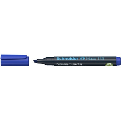 Marker permanentny schneider maxx 133, ścięty, 1-4mm, blister, niebieski