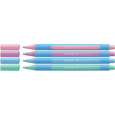 Długopis schneider slider edge, xb, 4szt. blister, mix kolorów pastel