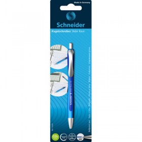 Długopis automatyczny SCHNEIDER Slider Rave, XB, 1szt., blister, niebieski