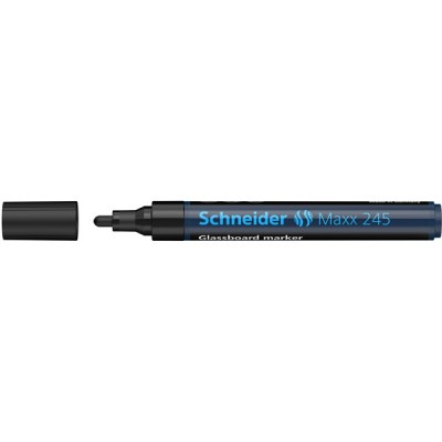 Marker do tablic szklanych schneider maxx 245, 2-3mm, blister, czarny