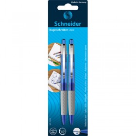 Długopis automatyczny SCHNEIDER Loox, 2szt., blister, niebieski