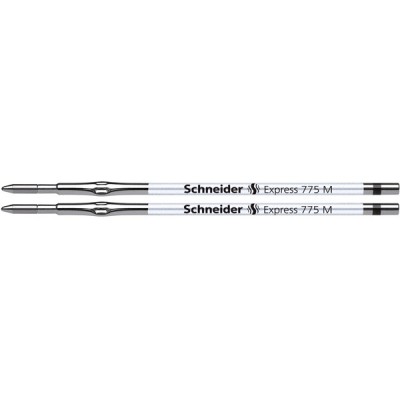 Wkład do długopisu schneider 775, m, 2szt., blister, czarny