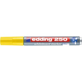 Marker do tablic suchościeralnych e-250 edding, 1,5-3 mm, żółty - 10 szt