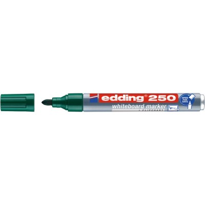 Marker do tablic suchościeralnych e-250 edding, 1,5-3 mm, zielony - 10 szt