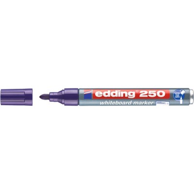 Marker do tablic suchościeralnych e-250 edding, 1,5-3 mm, fioletowy - 10 szt