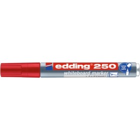 Marker do tablic suchościeralnych e-250 edding, 1,5-3 mm, czerwony - 10 szt
