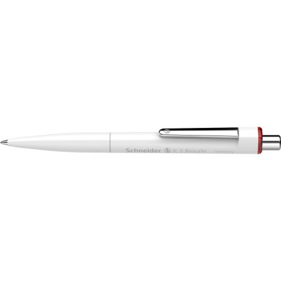 Długopis automatyczny schneider k3, biosafe, m, czerwony - 10 szt