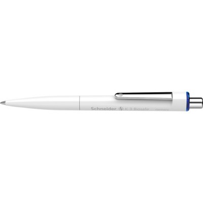 Długopis automatyczny schneider k3, biosafe, m, niebieski - 10 szt