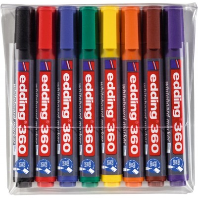 Marker do tablic e-360 edding, 1,5-3 mm, 8 szt., mix kolorów