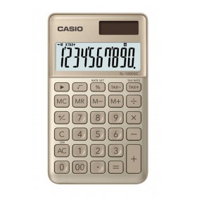 Kalkulator kieszonkowy casio sl-1000sc-gd-b, 10-cyfrowy, 71x120mm, kartonik, złoty