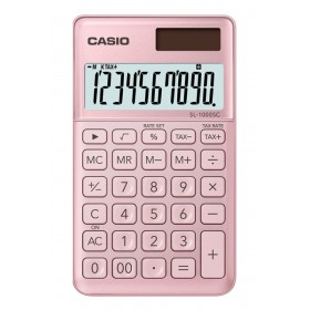 Kalkulator kieszonkowy casio sl-1000sc-pk-b, 10-cyfrowy, 71x120mm, kartonik, różowy