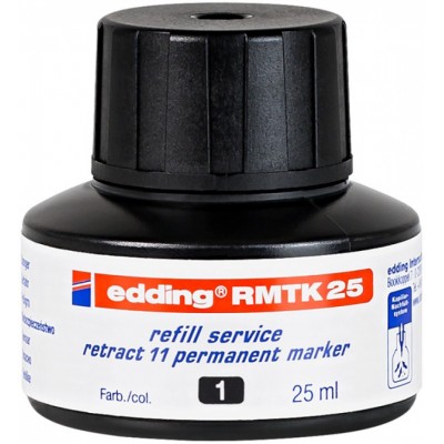 Tusz do uzupełniania markerów permanentnych edding retract 11 e-rmtk 25, czarny