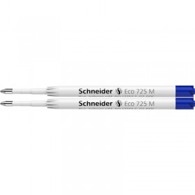 Wkład eco 725 do długopisu schneider, m, 2 szt., blister, niebieski