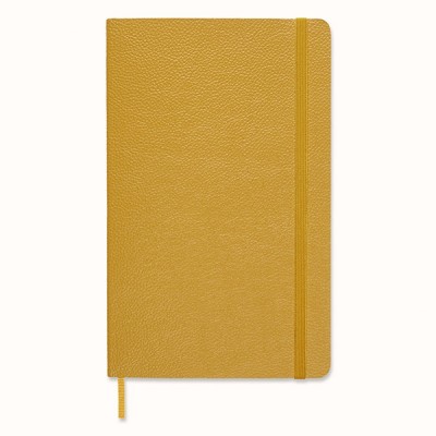 Notes moleskine classic edycja limitowana, miękka oprawa skórzana l, 13x21 cm, w linie, żółty