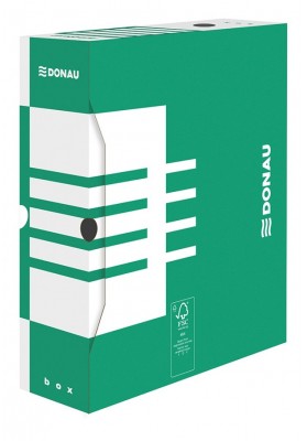 Pudło archiwizacyjne DONAU, karton, A4/100mm, zielone