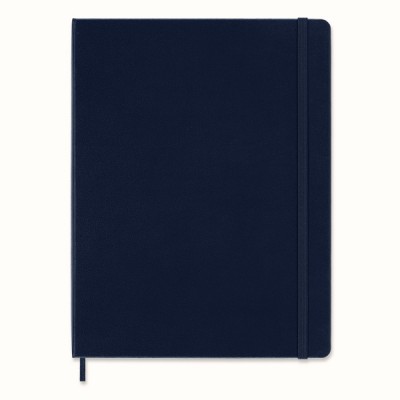Notes moleskine classic xl (19x25cm) gładki, twarda oprawa, sapphire blue, 192 strony, niebieski