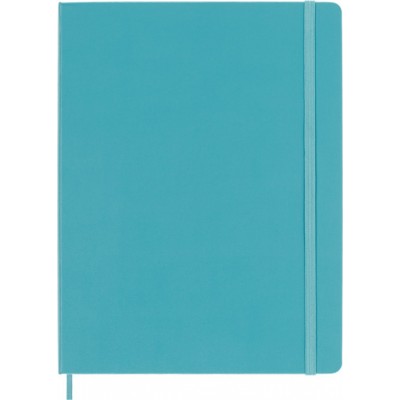 Notes moleskine classic xl (19x25 cm) w linie, twarda oprawa, reef blue, 192 strony, niebieski
