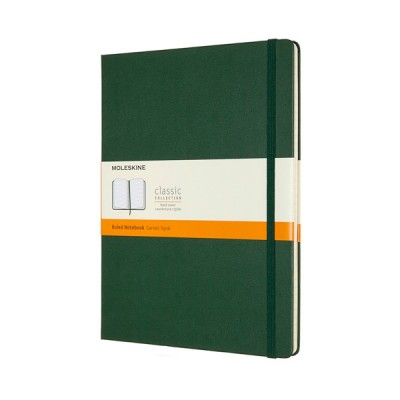 Notes moleskine classic xl (19x25cm) w linie, twarda oprawa, myrtle green, 192 strony, zielony