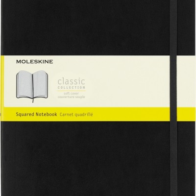 Notes moleskine classic xl (19x25cm) w kratkę, miękka oprawa, 192 strony, czarny