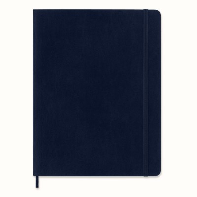 Notes moleskine xl (19x25cm) gładki, miękka oprawa, sapphire blue, 192 strony, niebieski