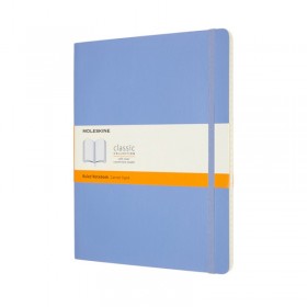 Notes moleskine classic xl (19x25 cm) w linie, miękka oprawa, hydrangea blue, 192 strony, niebieski