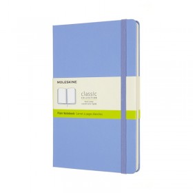 Notes moleskine classic l (13x21 cm) gładki, twarda oprawa, hydrangea blue, 240 stron, niebieski