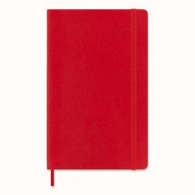 Notes moleskine classic l, 13x21cm, gładki, miękka oprawa, 192 strony, czerwony