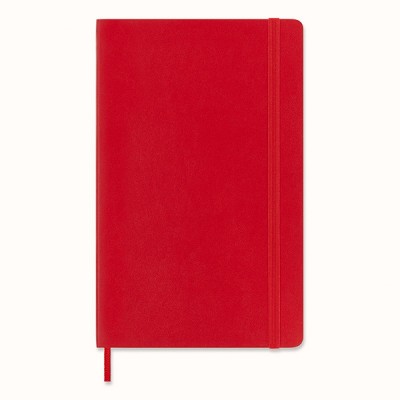 Notes moleskine classic l, 13x21cm, gładki, miękka oprawa, 192 strony, czerwony