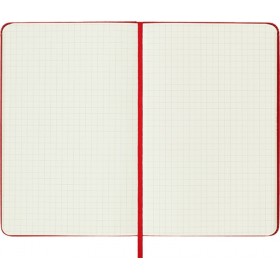 Notes moleskine classic m, 11,5x18 cm, w kratkę, twarda oprawa, scarlet red, 208 stron, czerwony