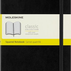Notes moleskine classic l (13x21cm) w kratkę, miękka oprawa, 192 strony, czarny