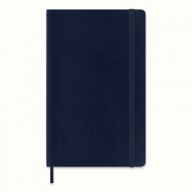 Notes moleskine l (13x21cm) w kratkę, miękka oprawa, sapphire blue, 192 strony, niebieski