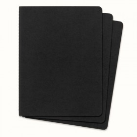 Zestaw 3 zeszytów moleskine cahier journals xl (19x25cm) gładki, 120 stron, czarny