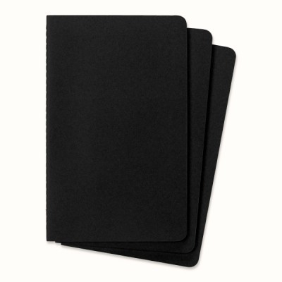 Zestaw 3 zeszytów moleskine cahier journals l (13x21cm) gładki, 80 stron, czarny